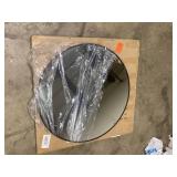 30 in. W x 30 in. H Round Metal Framed Wall Bathroom Vanity Mirror Black  Customer Returns See Pictures