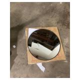 XRAMFY 20 in. W x 20 in. H Round Aluminum Alloy Framed Black Wall Mirror  Customer Returns See Pictures