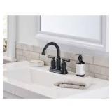 Glacier Bay Oswell 4 in. Centerset 2-Handle High-Arc Bathroom Faucet in Matte Black  Customer Returns See Pictures