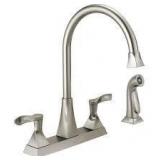 Delta Everly 2-Handle Standard Kitchen Faucet with Spray in Stainless  Customer Returns See Pictures