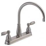 Delta Foundations 2-Handle Standard Kitchen Faucet in Stainless Customer Returns See Pictures