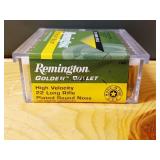 Box of 100  Remington Golden Bullet Ammo .22 LR Rimfire Cartridges 40gr Plated Round Nose