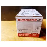 Box of 100 Cartridges .40 S&W Winchester 180gr FMJ