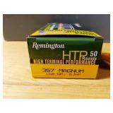 Box of 50 Remington HTP .357 Magnum SJHP 158gr