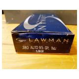 Box of 50 Cartridges Speer Lawman 380 Auto 95gr TMJ