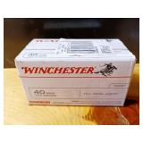 Box of 100 Cartridges .40 S&W Winchester 180gr FMJ