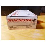 Box of 50 Cartridges .40 S&W Winchester 180gr FMJ