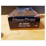 Box of 50 Cartridges .40 S&W Blazer Brass Ammunition 180gr FMJ