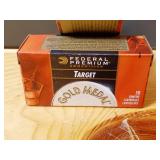 2 Boxes of 50 Federal Target Ammo .22 LR Rimfire Cartridges 40gr solid