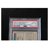 2020 Prestige NFL Passport Signatures Justin Jefferson Autograph #PAJU PSA 8 Rookie Card