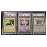 1999 Pokemon Movie Promo #3 MewTwo - #4 Pikachu - #5 Dragonite | PSA 7 Lot