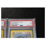 1999 Pokemon Movie Promo #3 MewTwo - #4 Pikachu - #5 Dragonite | PSA 7 Lot