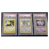 1999 Pokemon Movie Promo #3 MewTwo - #4 Pikachu - #5 Dragonite | PSA 8 Lot