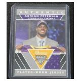 2007 Bowman Draft Day Selections Jersey Relic Adrian Peterson #DJ-AP Rookie Card