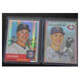 2022 Topps Chrome Platinum Prism Refractor & 2023 Rose Gold Refractor 54/75 Joe Mauer Lot