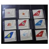 1960s Era International Airline Sticker Lot | 9 Stickers