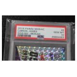 2019-20 Mosaic Give and Go Silver Mosaic Prizm LeBron James #8 PSA 10