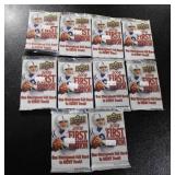 2008 Upper Deck 1st Edition Football Unopened Pack Lot | 10 Unopened Packs