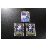 Justin Jefferson Football Card Rookie Lot | 3 Rookie Cards w/ Relic Card