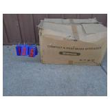New in box compost & peat moss spreader. Needs to be assembled. As shown.