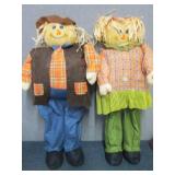 Set of Man & Woman Fall Scare Crows...