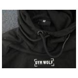 Medium NWT Gym Wolf Black Hooded Sw...