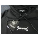 Small NWT Gym Wolf Black Hooded Swe...