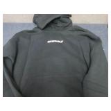 Large NWT Gym Wolf Black Hooded Swe...