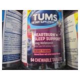 4- 54 ct Tums Heartburn Sleep Suppo...