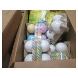 Box of Easter Grass and Craft Eggs...