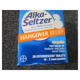 3- 20 ct AlkaSeltzer Hangover Relie...