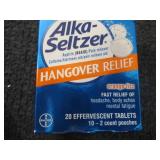 3- 20 ct AlkaSeltzer Hangover Relie...