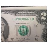 6 Sequential, Uncirculated $2 Bills...