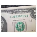 6 Sequential, Uncirculated $2 Bills...