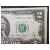6 Sequential, Uncirculated $2 Bills...