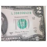 6 Sequential, Uncirculated $2 Bills...