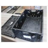 2- Folding Black Crates 15.5 x 22.5...