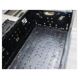 2- Folding Black Crates 15.5 x 22.5...