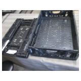 2- Folding Black Crates 15.5 x 22.5...