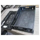 2- Folding Black Crates 15.5 x 22.5...