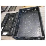 2- Folding Black Crates 15.5 x 22.5...