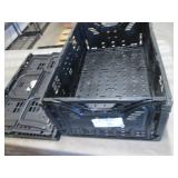 2- Folding Black Crates 15.5 x 22.5...