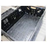 2- Folding Black Crates 15.5 x 22.5...