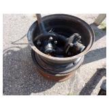 Pair of Boat Lift Axles and Rims