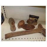 Vintage Sad Irons and Shoe Repair Stand
