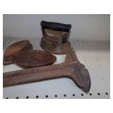 Vintage Sad Irons and Shoe Repair Stand