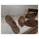 Vintage Sad Irons and Shoe Repair Stand