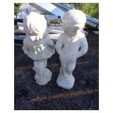 Pair of Garden Statues Concrete