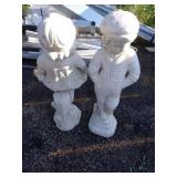 Pair of Garden Statues Concrete