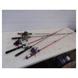 5 Fishing Rods and Reels